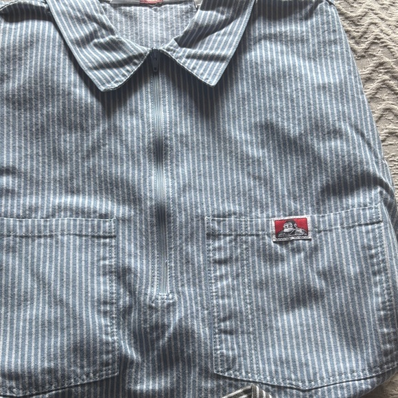 Ben Davis Men's Casual Shirts - Navy, Light Blue, Striped - Picture 7 of 9